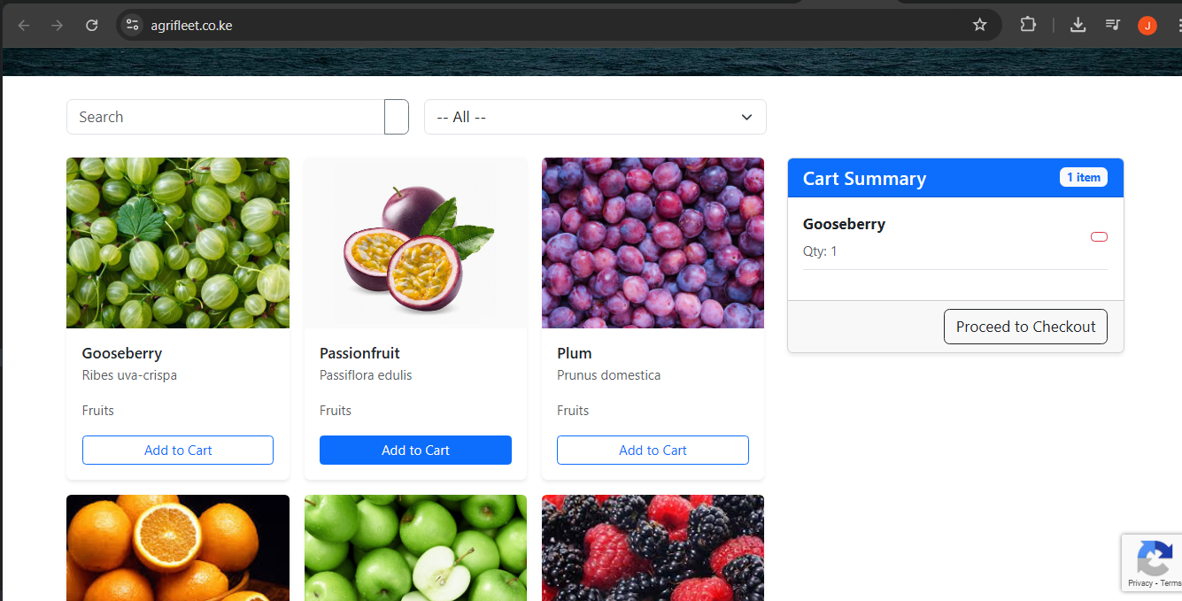 Filter and Add to Cart